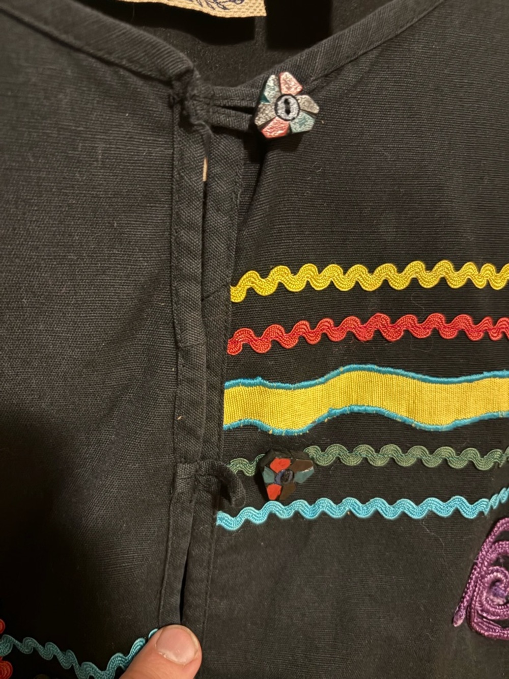 Embroidered boho button up - Picture 2 of 4